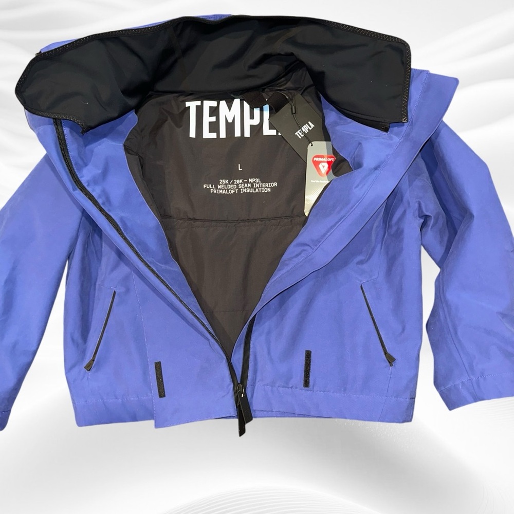 Templa Large Primaloft Blue/purple Waterproof Breathable 3 layer Membrane Coat